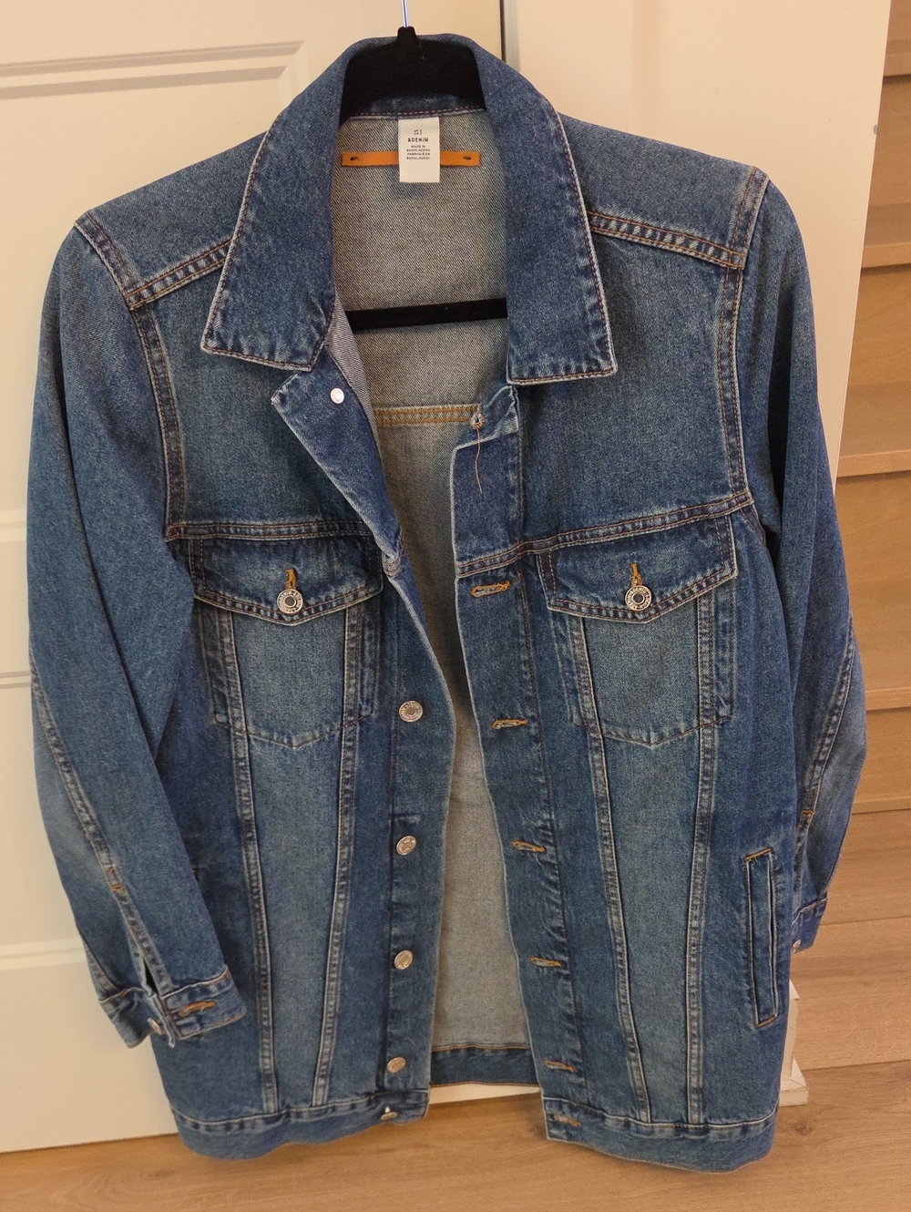 Classic Blue Denim Jacket - Women's Long Trucker Coat